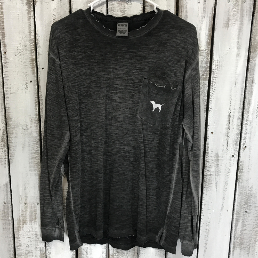 Victoria Secret Pink Distressed XS Long Sleeve - Picture 2 of 6